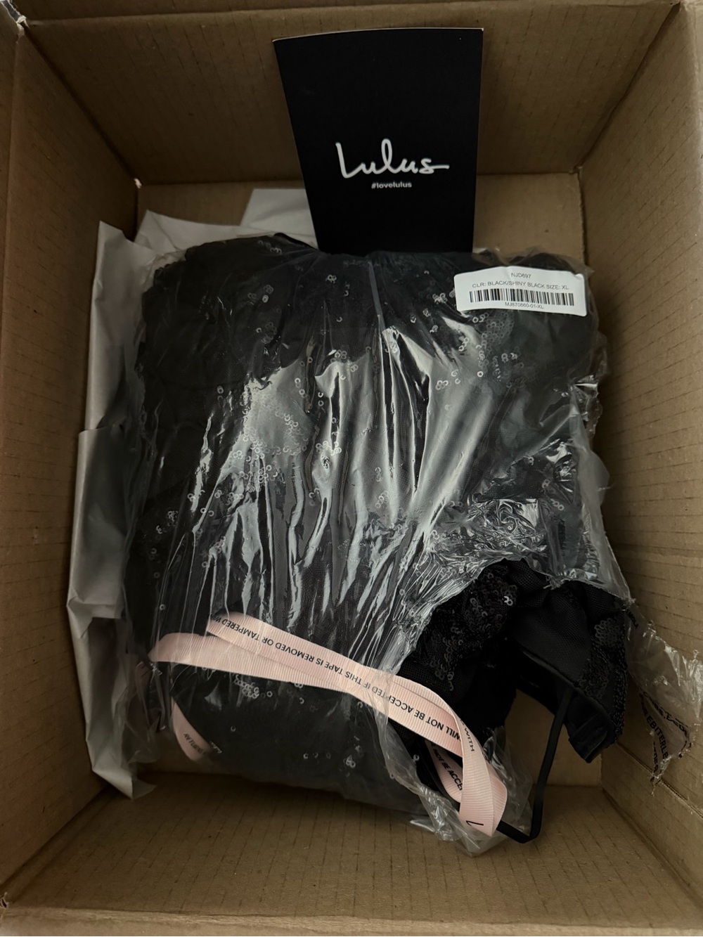 NWT! Lulus Definite Glamour Black Sequin Strapless Bustier Maxi Dress - Size XL - Picture 14 of 14